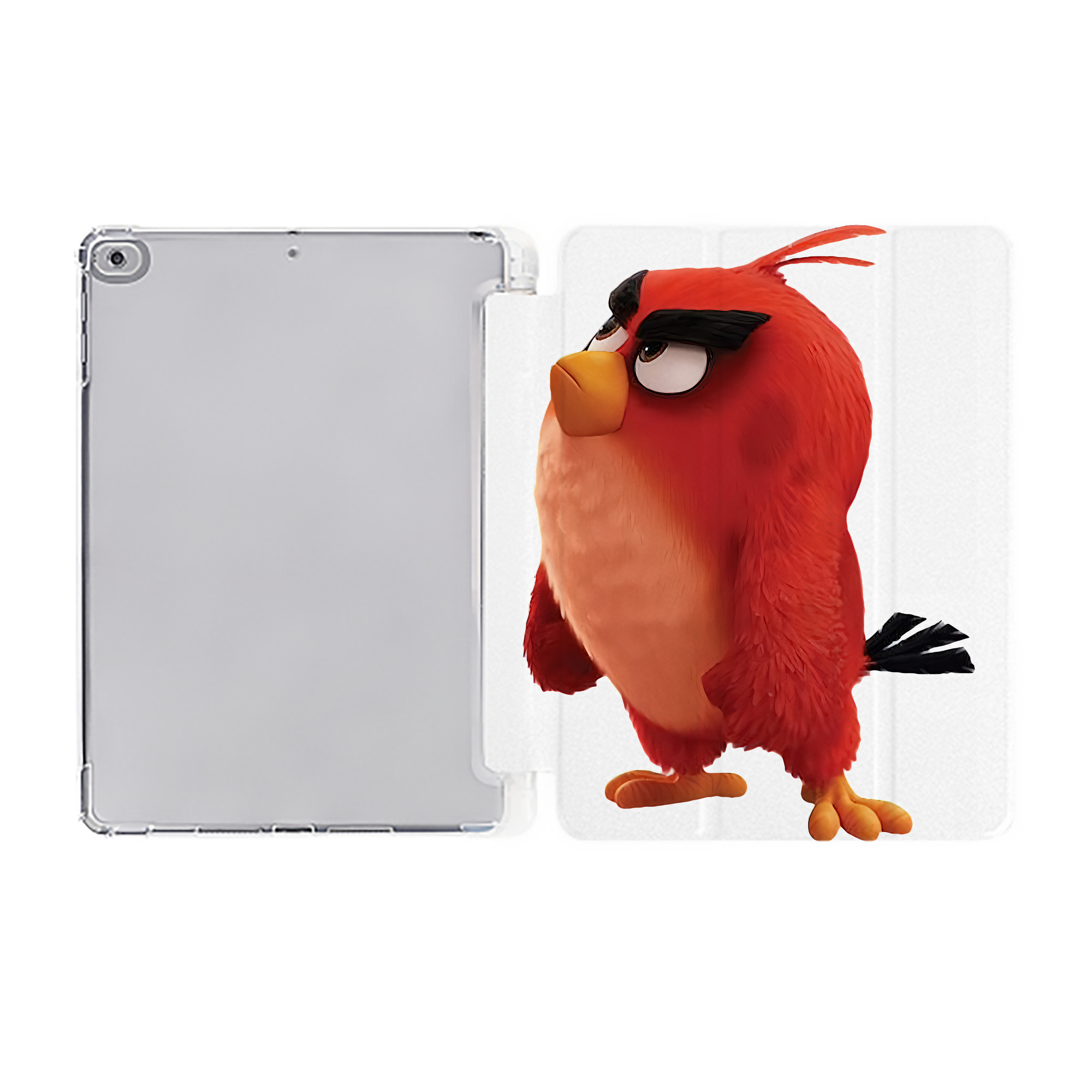 （画像用） Angry Birds アングリーバード IPad ケース ペン収納付き 三つ折りスタンド PUレザー×シリコン 対応機種9.5/10.5/10.9インチ
